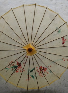 大号黄色绢丝伞装饰伞写真拍摄伞民间工艺伞复古风舞蹈道具演艺伞