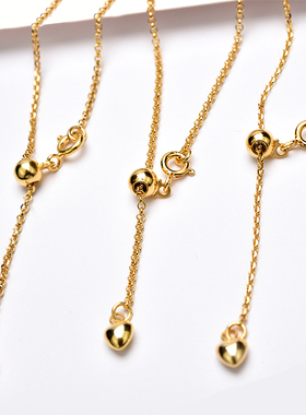 S925纯银配链女 切面超闪O字珍珠链任意调节毛衣链锁骨链玉石挂链