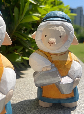 木雕摆件生肖羊礼物