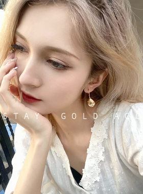 staygold法式黄铜女锆石时髦耳环