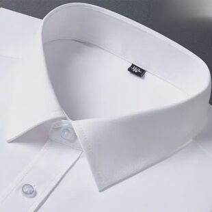 秋季 白衬衫 男免烫宽松职业装 男士 工装 长袖 大码 工作服上班 商务衬衫