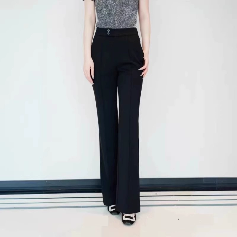 阿玛施高腰显瘦直筒西装休闲裤女