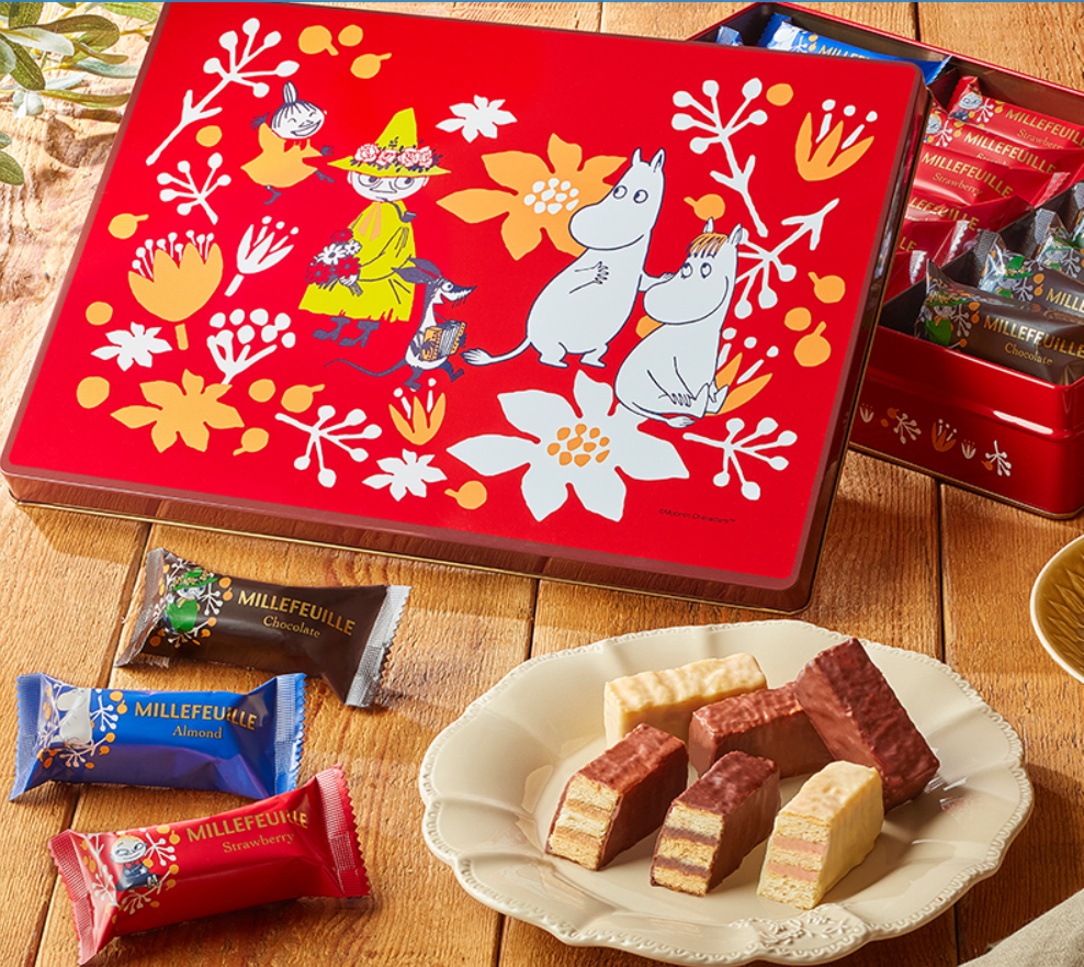 日本marys圣诞巧克力礼盒姆明限量千层酥21条零食小吃休闲食品