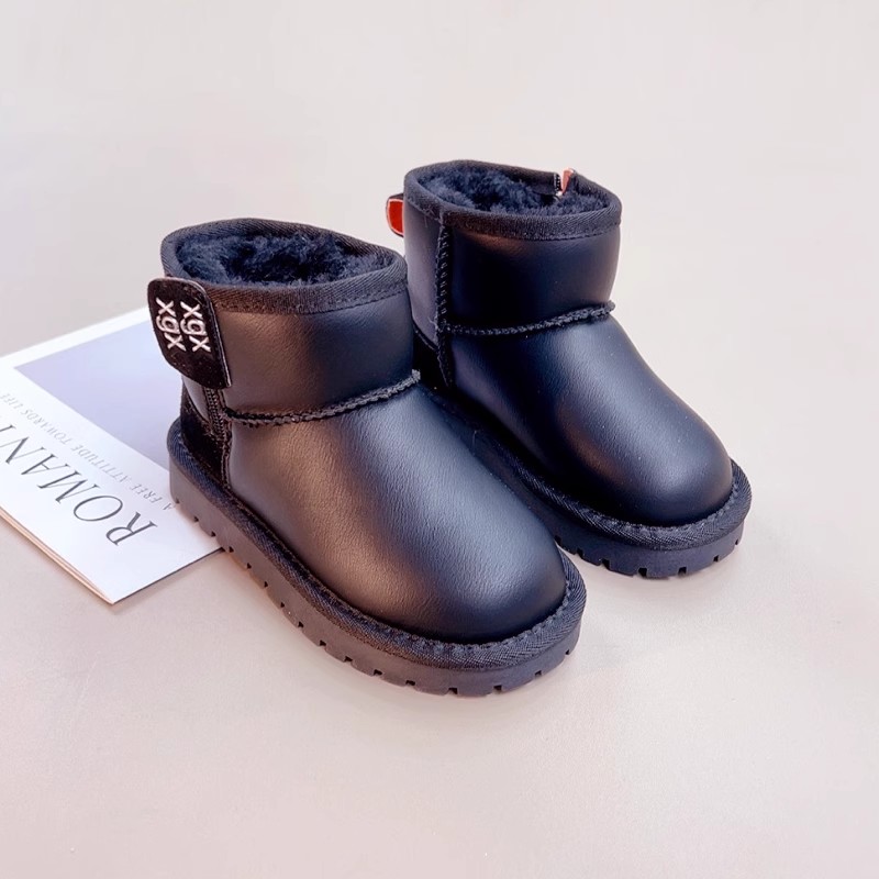 新款宝宝加厚靴子男女加绒短靴