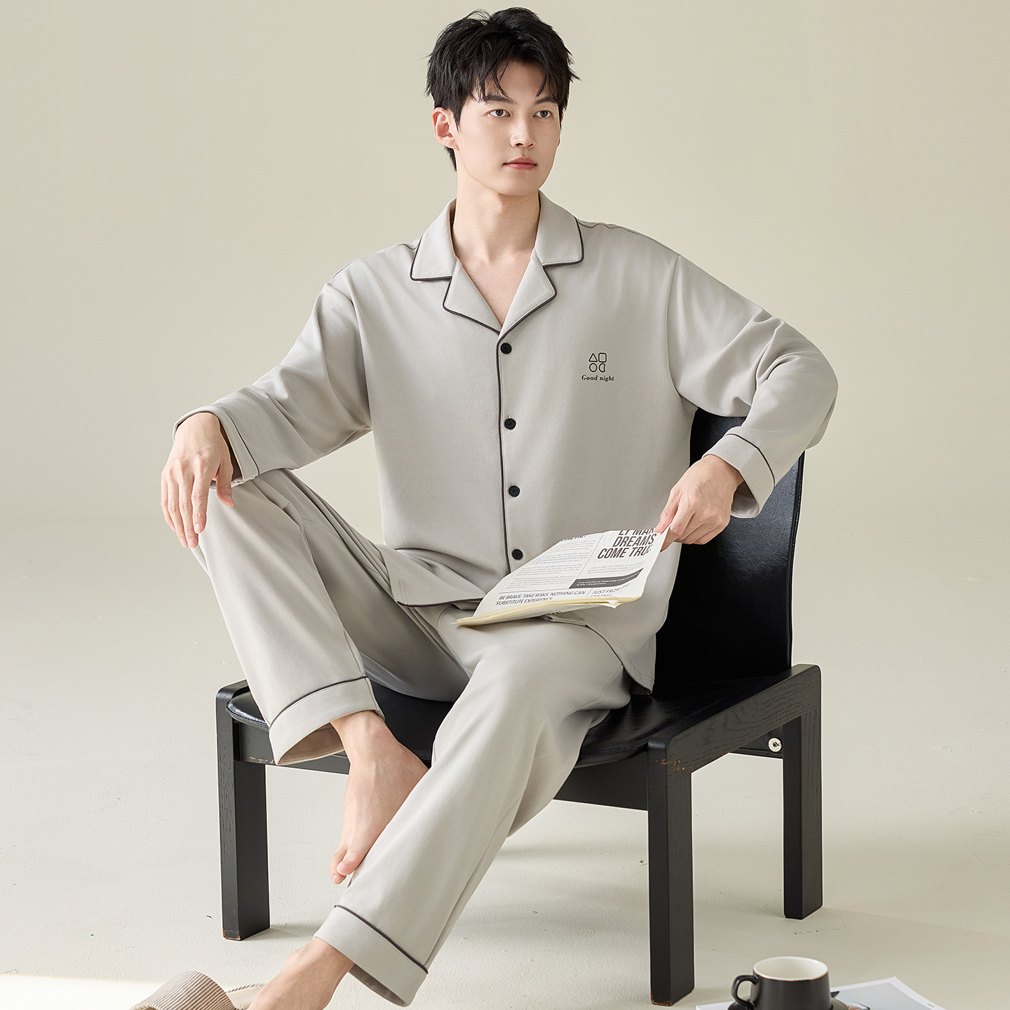 2025新款睡衣男士春秋款男士纯棉长袖秋冬季开衫男款青少年家居服