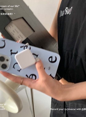 整日不营业原创「creme」ins风法式奶油适用于苹果iPhone17promax菲林全包15pro手机壳14pro菲林硬壳保护套