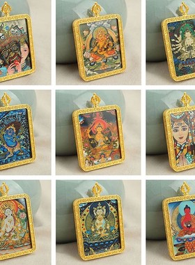 西藏唐卡项链扎基拉姆复古饰品