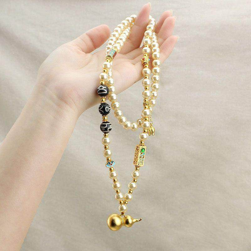 新中式仿珍珠葫芦长款项链女款小众设计感毛衣链汉服旗袍高级配饰,饰品/流行首饰/时尚饰品新,项链,淘宝优惠券,粉丝福利购,淘宝优惠卷