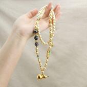 项链女款 新中式 仿珍珠葫芦长款 小众设计感毛衣链汉服旗袍高级配饰