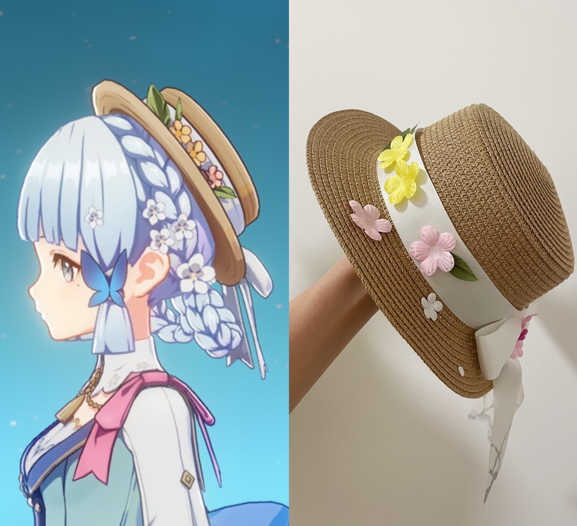 漫展草帽子神里菱华cos原神四季