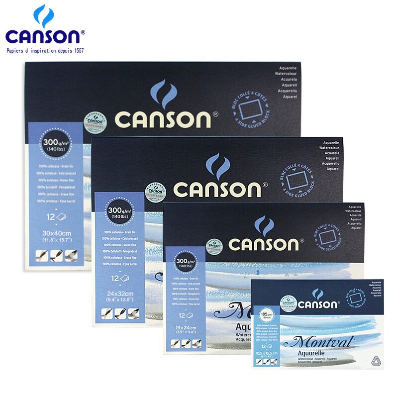 康颂Canson梦法儿水彩本水彩纸单面封胶随身绘画手绘速写本300g
