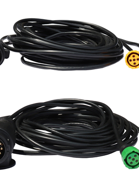 欧洲式板车游艇13芯7针转5孔灯组黄色绿色快插接头 LED灯具信号线