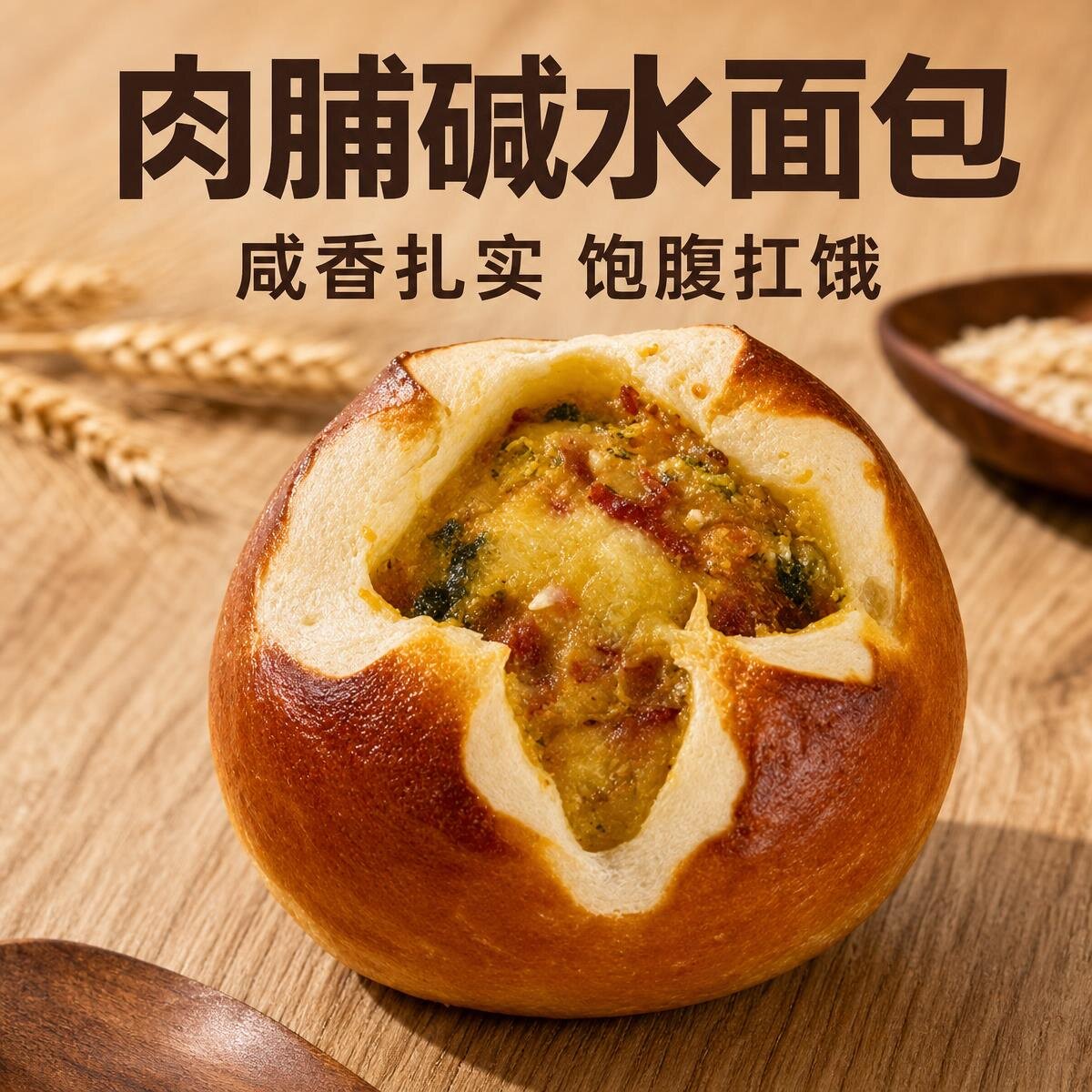 肉脯碱水面包咸香传统西式糕点健康早餐饱腹散装传统糕点美俪家族