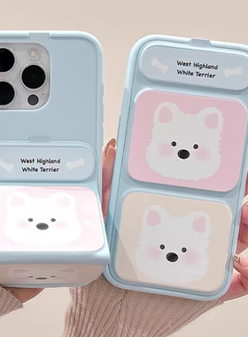 西高地翻盖手机壳适用于iPhone17promax创意可爱苹果16pro皮革高级感13/14全包防摔12大孔春夏情侣简约保护套