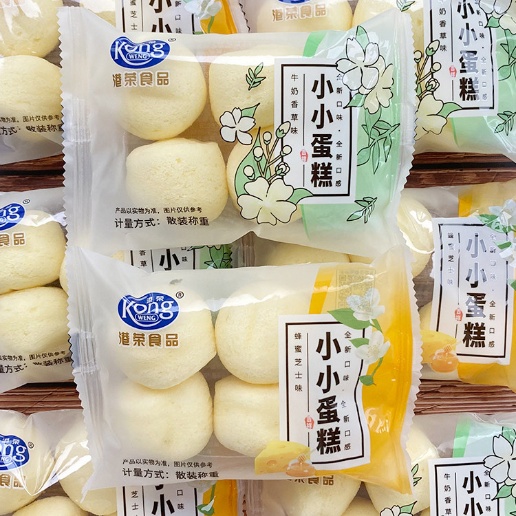 港荣小小蛋糕蜂蜜芝士牛奶香草味传统西式糕点