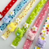 多巴胺彩色小熊围巾可爱鬼马千禧y2k甜酷造型亚文化围脖A17