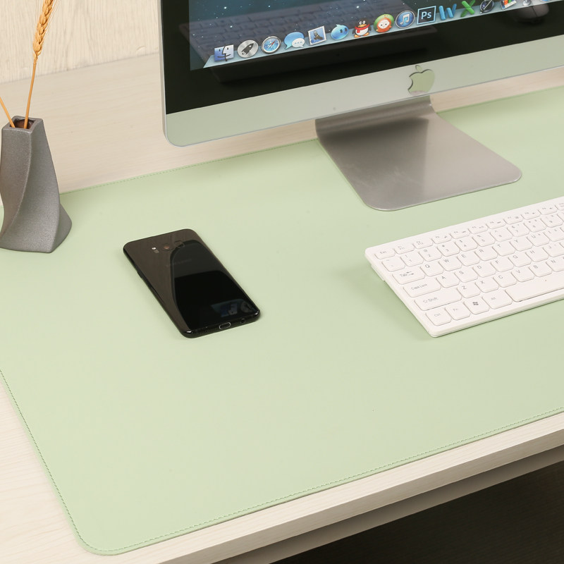 特大号皮质桌面垫笔记本电脑键盘锁边学生写字书桌垫办公桌垫定制