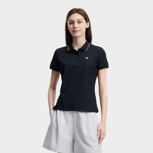 斐乐/Fila2026夏季新款女士休闲套头基础短袖POLO衫F11W621101F
