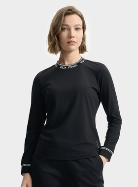 Fila/斐乐2025秋季新款女子舒适纯色时尚休闲长袖T恤F11W533202F
