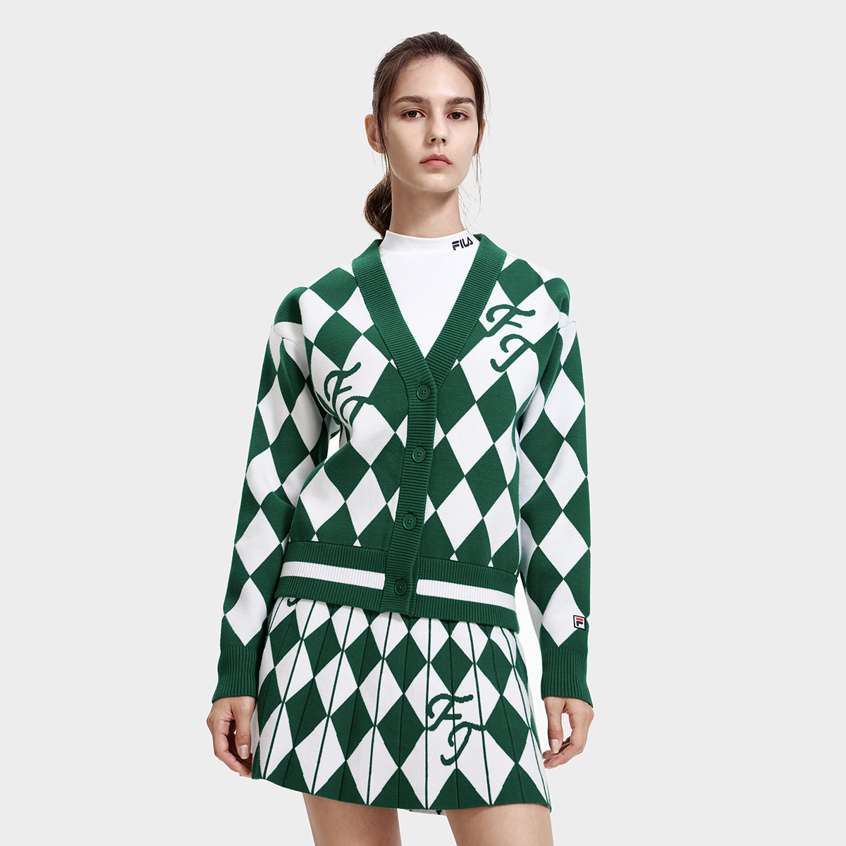 Fila/斐乐春季新款女子户外时尚休闲运动网球编织开衫A11W313401F,运动服/休闲服装,运动茄克/外套,淘宝优惠券,粉丝福利购,淘宝优惠卷