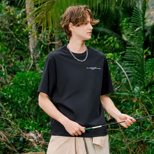 斐乐夏季男士户外运动针织短袖衫