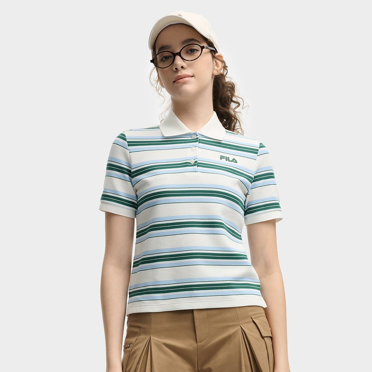 斐乐秋季女子时尚休闲短袖POLO
