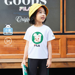 生活短袖 Fila 原田治联名系列男童经典 T恤K11B524101F 斐乐KIDS
