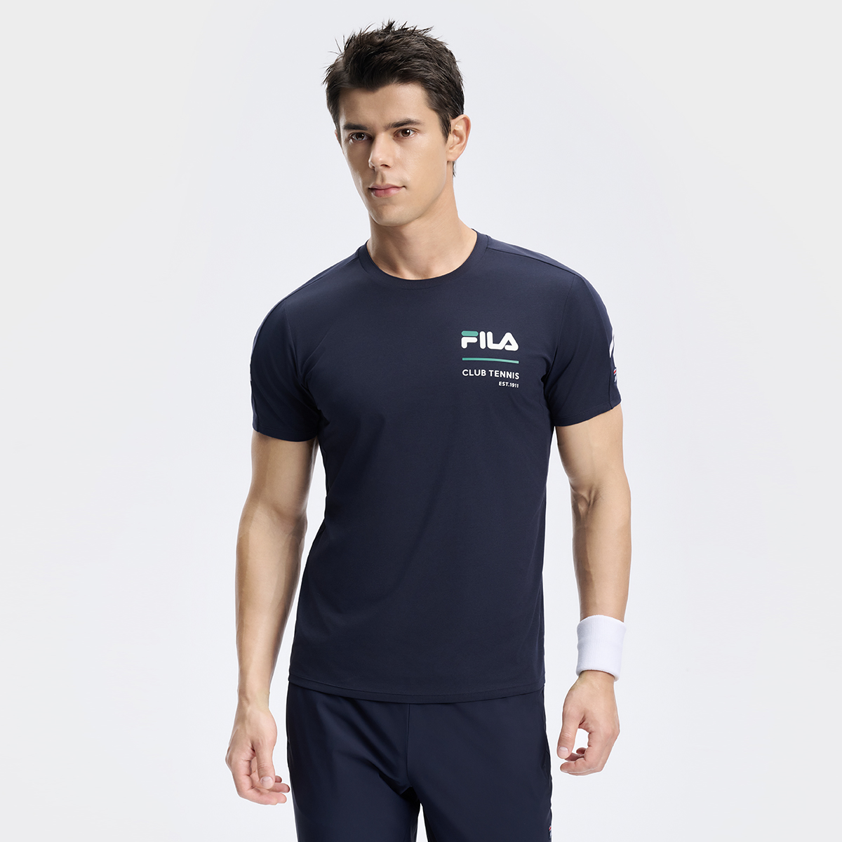 斐乐秋季男士户外网球运动T恤衫