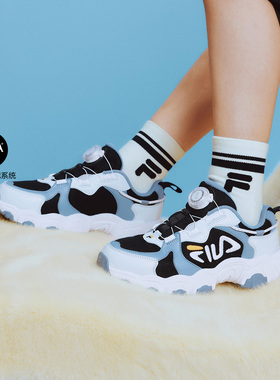 Fila/斐乐FLUID TD猫爪鞋男中大童BOA儿童复古跑鞋K55B431101F