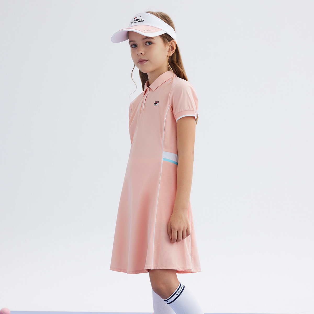 Fila/斐乐夏季新款女中大童户外网球系列针织连衣裙K12G423321F