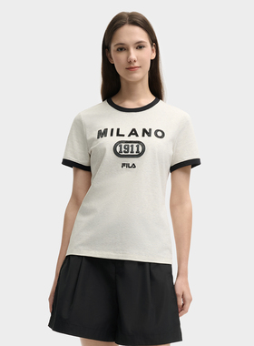 Fila/斐乐夏季新款女子户外时尚休闲运动舒适短袖T恤F11W525104F