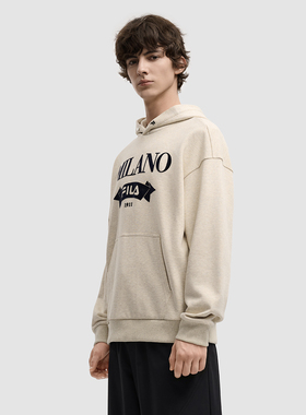 Fila/斐乐2025秋季新款MILANO男子时尚休闲连帽卫衣F11M545202F