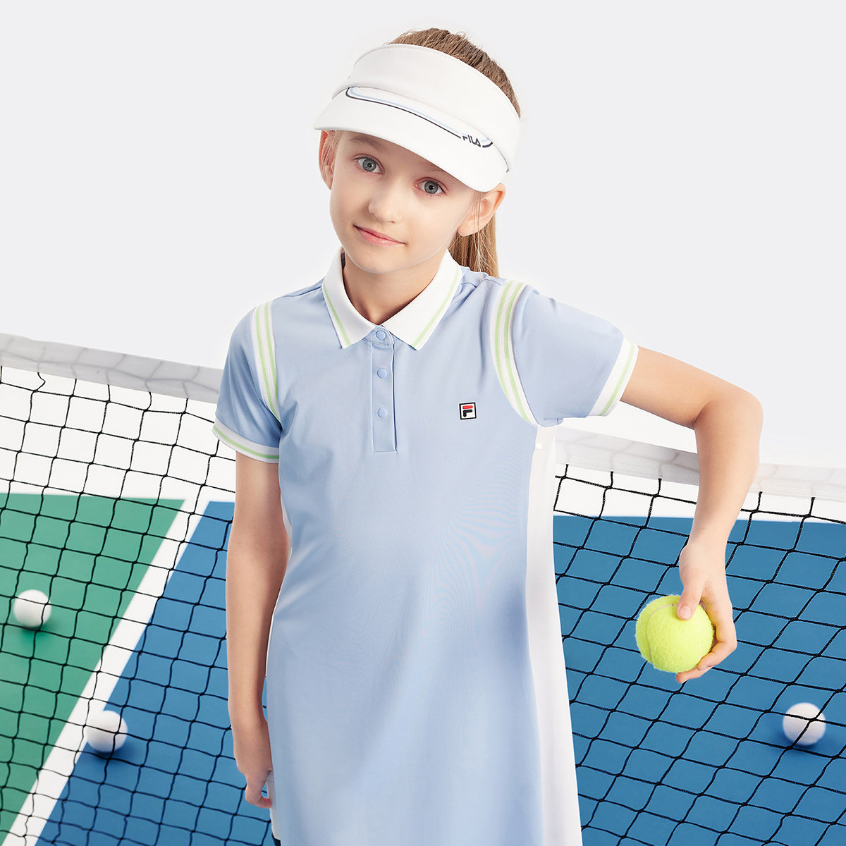 Fila/斐乐夏季新款女中大童户外网球系列针织连衣裙K12G433315F