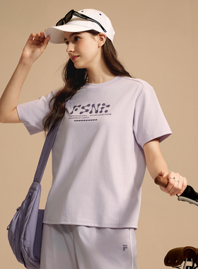 Fila/斐乐夏季新款女子户外时尚潮流运动宽松短袖T恤T11W535101F