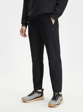 Fila/斐乐秋季新款男子户外场下健身加绒直口针织长裤A11M441603F