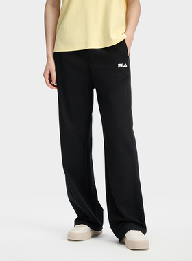 Fila/斐乐女子时尚休闲喇叭针织长裤运动阔腿裤F11W438605F