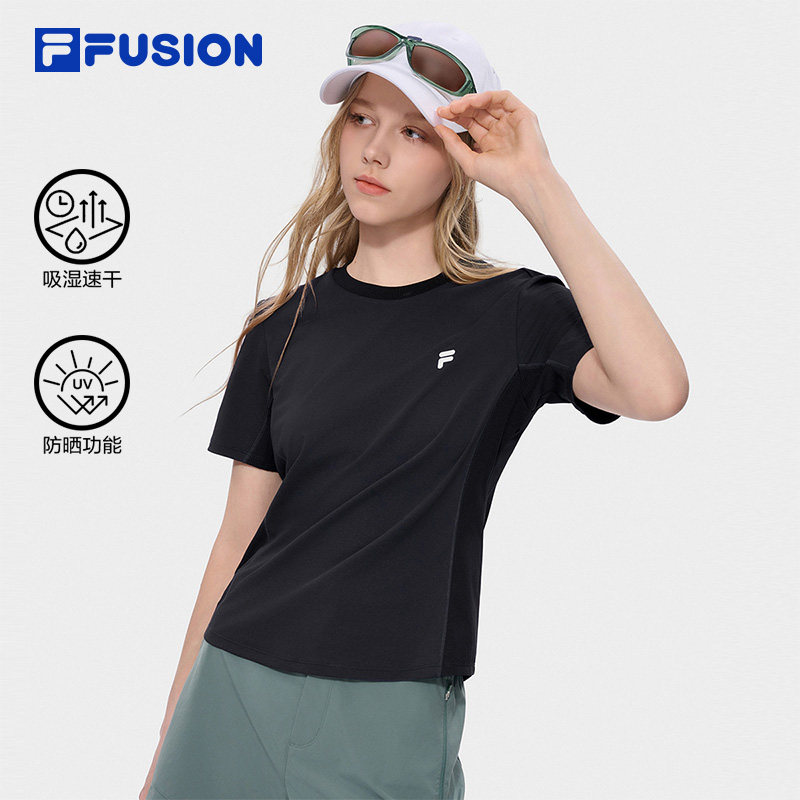 斐乐FUSION速干微弹短袖T恤女