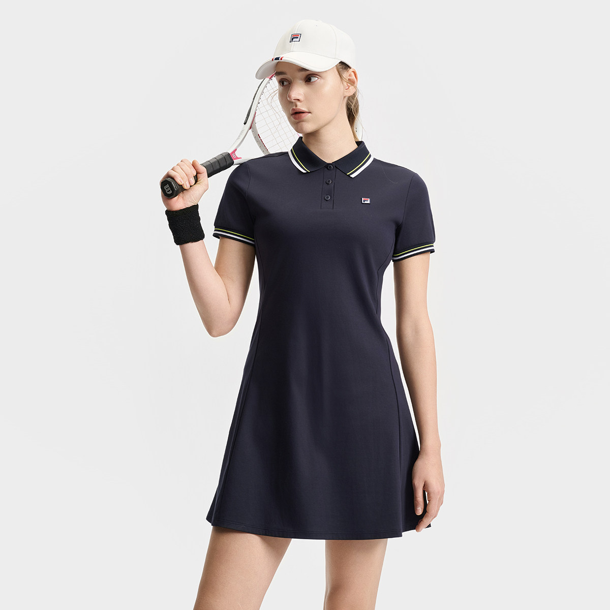 Fila/斐乐夏季新款女子户外时尚休闲场下网球连衣裙A11W523306F