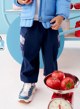 Fila/斐乐KIDSx原田治联名系列男童经典生活梭织长裤K11B444801F