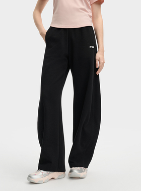 Fila/斐乐女士针织长裤夏季新款时尚休闲阔腿运动裤F11W529601F