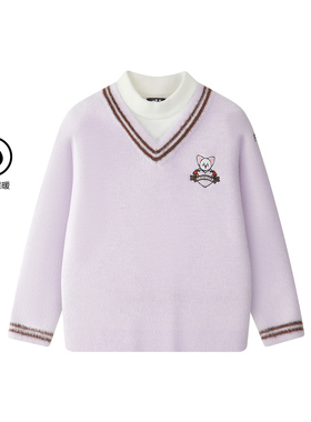 Fila/斐乐秋季新款女小童户外时尚休闲经典生活毛衣K11G541401F