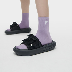 Fila/斐乐ZIP UP SLIPPER夹芯鞋女子潮流运动拖鞋T12W421507A
