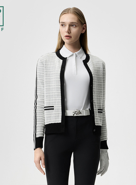 Fila/斐乐秋季新款女子户外时尚高尔夫高智感编织开衫A11W515410F