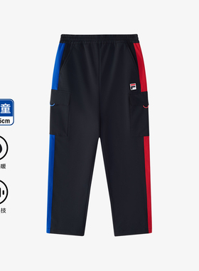 Fila/斐乐秋季新款男中大童经典生活加绒保暖梭织长裤K12B511801F