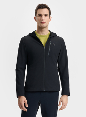 Fila/斐乐男士春季新款休闲运动健身连帽梭织外套A11M511703F