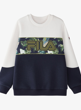 Fila/斐乐秋季新款男中大童户外时尚运动生活套头卫衣K12B512203F