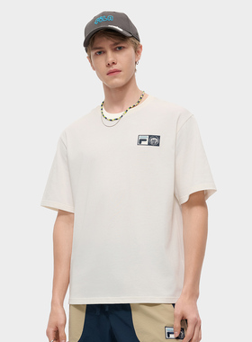 Fila/斐乐MR.DOODLE联名男女同款潮流运动宽松短袖T恤T11U539103B