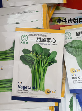 大禹甜脆菜心种子农家甜菜心种子青菜心籽20克原装