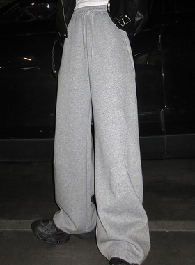 junmanner 美式潮流重磅高级休闲直筒加厚保暖宽松运动裤子男卫裤