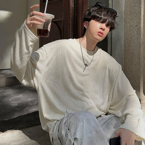 junmanner圆领透气长袖外穿T恤